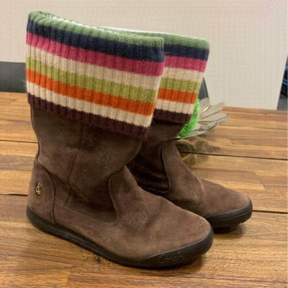 🤎coach leather/wool boots. 2 ways to wear! Size 7. New condition. Brown.